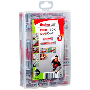 AKTION: fischer Profi-Box - DuoPower kurz/lang 2K 541108 Universaldübel-Sortiment, 150-teilig mit Prämie nach Registrierung