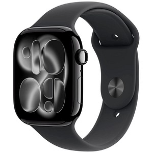 Apple Watch Series 11 46 mm Aluminium (GPS+Cellular) Sportarmband S/M  schwarz, diamantschwarz