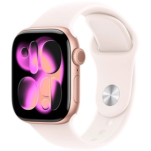 Apple Watch Series 11 42 mm Aluminium (GPS+Cellular) Sportarmband M/L  blassrosa, roségold