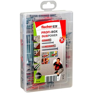 AKTION: fischer Profi-Box - DuoPower 2K 541109 Dübel- und Schrauben-Sortiment, 150-teilig mit Prämie nach Registrierung