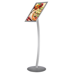 update displays Infoständer silber DIN A4 35,8 x 35,8 x 117,6 - 121,2 cm, 1 St.