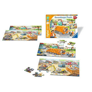 Ravensburger tiptoi Puzzle Müllabfuhr Puzzle, 12 Teile