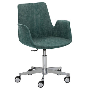 Mayer Besuchersessel myHELIOS petrol Aluminium Stoff 65,0 x 65,0 x 82,0 - 93,0 cm, 1 St.