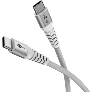 goobay USB 2.0 C-Stecker USB-Kabel 2,0 m weiß, 1 St.