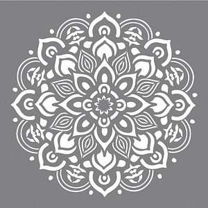 Rayher Dekor-Schablone Mandala grau