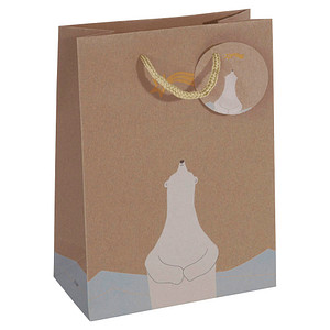 SIGEL Geschenktüten Polar bear with shooting star Motiv 17,0 x 23,0 cm, 5 St.