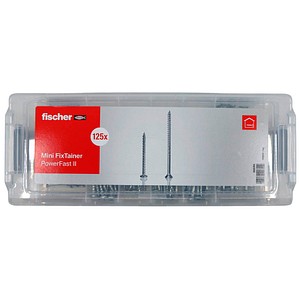 AKTION: fischer Holzschrauben-Sortiment Mini FixTainer PowerFast II - BC 560094 3,5/4/4,5/5 mm x 30/40/50/60/80 mm mit Prämie nach Registrierung