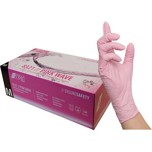 NITRAS MEDICAL unisex Einmalhandschuhe PINK WAVE rosa Größe M, 100 St.
