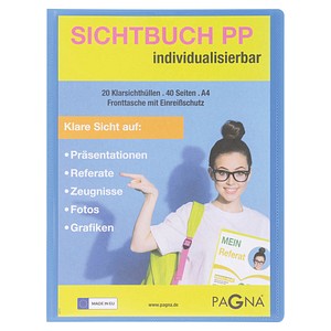 PAGNA School Sichtbuch DIN A4, 20 Hüllen hellblau, 1 St.