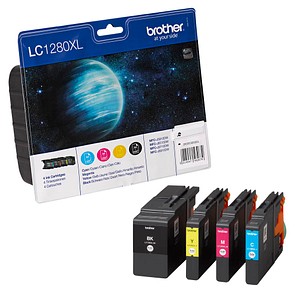 4 brother LC-1280XLBK/C/M/Y schwarz, cyan, magenta, gelb Tintenpatronen 4 brother LC-1280XLBK/C/M/Y schwarz, cyan, magenta, gelb Tintenpatronen