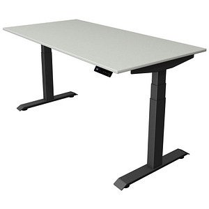 Kerkmann Move 4 elektrisch höhenverstellbarer Schreibtisch lichtgrau rechteckig, T-Fuß-Gestell grau 160,0 x 80,0 cm