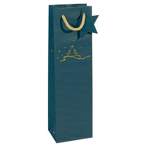 SIGEL Geschenktüten für Flaschen Christmas tree Motiv 10,0 x 35,0 cm, 5 St.