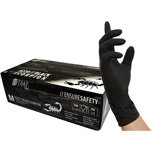 NITRAS MEDICAL unisex Einmalhandschuhe BLACK SCORPION schwarz Größe M, 100 St.