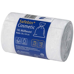 Meditrade® Müllbeutel Safebin®Cosmetic 10,0 l weiß 8,0 µm, 75 St.