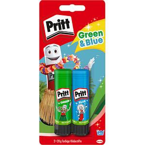 2 Pritt Green & Blue Klebestifte 20,0 g