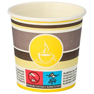 STARPAK Einweg-Trinkbecher To Go mehrfarbig 0,1 l, 80 St.
