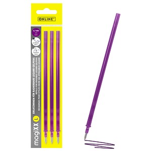 ONLINE® magiXX L Gelschreiberminen lila 0,7 mm 3 St.