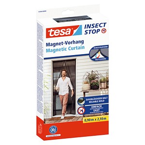 tesa Fliegengitter Insect Stop Magnetvorhang anthrazit 0,9 x 2,1 m