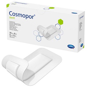 HARTMANN Wundverband Pflaster Cosmopor® Steril 9008103 weiß 8,0 x 20,0 cm, 25 St.