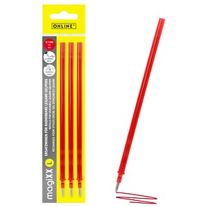 ONLINE® magiXX L Gelschreiberminen rot 0,7 mm 3 St.