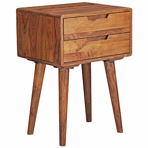 WOHNLING Nachttisch rechteckig Massivholz sheesham 47,0 x 36,0 x 66,0 cm, 1 St.