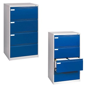 CP C 2000 Acurado Hängeregistraturschrank lichtgrau, blau 4 Schubladen 78,7 x 59,0 x 135,7 cm, 1 St.