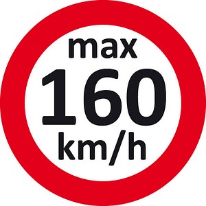 EICHNER Aufkleber Geschwindigkeit 160 km/h, rot/weiß, 100 St.