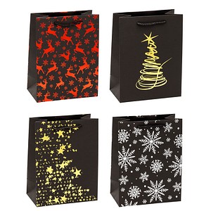 TSI Geschenktüten PREMIUM Weihnachten Motiv sortiert 18,0 x 23,0 cm, 12 St.