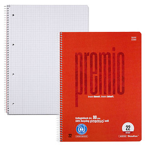 Staufen® Collegeblock Premio Lineatur 22 kariert DIN A4 ohne Rand, 1 St.