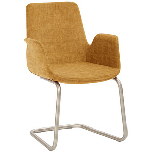 Mayer Besuchersessel myHELIOS senf chrom Stoff 58,0 x 56,0 x 86,0 cm, 1 St.