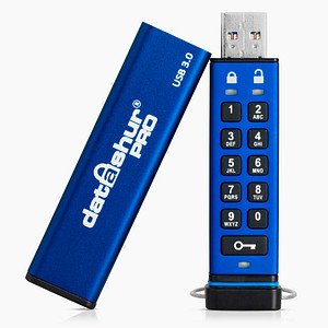 iStorage USB-Stick datAshur Pro blau, schwarz 16 GB