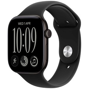 Apple Watch 12 46 mm Aluminium schwarz (GPS) Sportarmband M/L  schwarz
