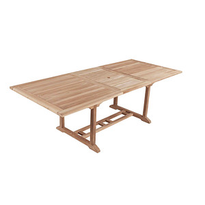 Garden Pleasure Gartentisch SOLO natur rechteckig 100,0 x 180,0 / 240,0 x 75,0 cm