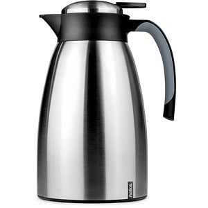 helios® Isolierkanne Snap Edelstahl/schwarz 1,5 l, 1 St.