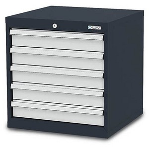Simplaflex® Systemeinrichter C-Line Schubladenschrank anthrazit 4 Schubladen 60,0 x 57,5 x 62,0 cm, 1 St.