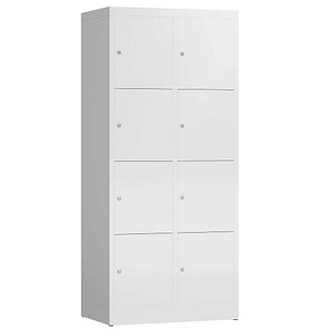 ClassiX Schließfachschrank signalweiß X-523427, 8 Schließfächer 80,0 x 50,0 x 180,0 cm