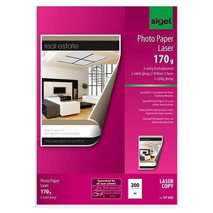 SIGEL Fotopapier LP342 DIN A4 glänzend 170 g/qm 200 Blatt