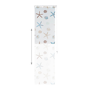 relaxdays Duschrollo OCEAN Muscheln, Seesterne 60,0 x 240,0 cm