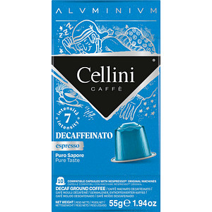 Cellini DECAFFEINATO Kaffeekapseln, Arabica- und Robustabohnen kräftig, 10 St.