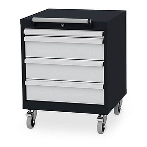 Simplaflex® Systemeinrichter C-Line Werkstattwagen grau 4 Schubladen