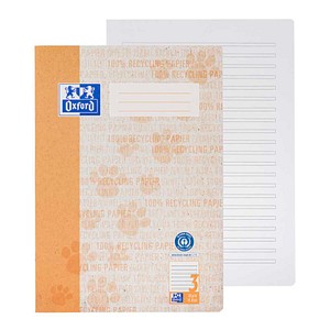 OXFORD Schulheft Recycling Lineatur 3 3. Schuljahr liniert DIN A4 ohne Rand, 16 Blatt, 1 St.