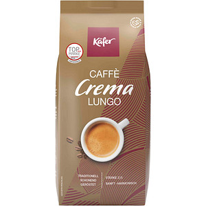 Käfer CAFFÈ CREMA lungo Kaffeebohnen, Arabica- und Robustabohnen mild, 1 kg