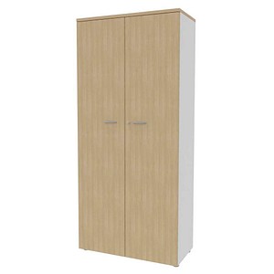 Quadrifoglio Aktenschrank, ECES90S/RKBA weiß, eiche 4 Fachböden 90,0 x 45,0 x 200,0 cm