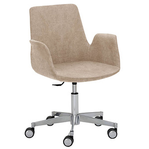 Mayer Besuchersessel myHELIOS hellbraun Aluminium Stoff 65,0 x 65,0 x 82,0 - 93,0 cm, 1 St.