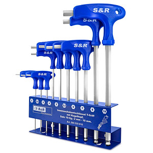 S&R Innensechskantschlüssel-Satz 365.535.010 2 x 100 mm, 2,5 x 100 mm, 3 x 100 mm, 4 x 150 mm, 5 x 150 mm, 5,5 x 150 mm,