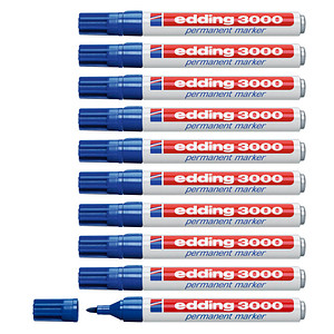 AKTION: edding 3000 Permanentmarker blau 1,5 - 3,0 mm, 10 St.