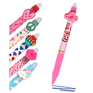 ONLINE® magiXX Fun Gelschreiber Love& 0,7 mm, Schreibfarbe: blau, 6 St.