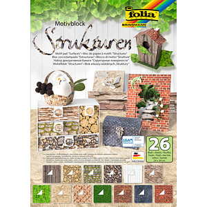 folia Motivblock Struktur farbsortiert 80/270 g/qm 26 St.