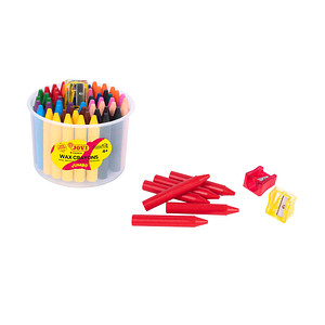 JOVI Wax Crayons Jumbo Wachsmalstifte farbsortiert, 60 St.