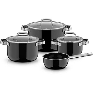 WMF Topf-Set Fusiontec® Mineral Pro schwarz 4-tlg., 4 Set